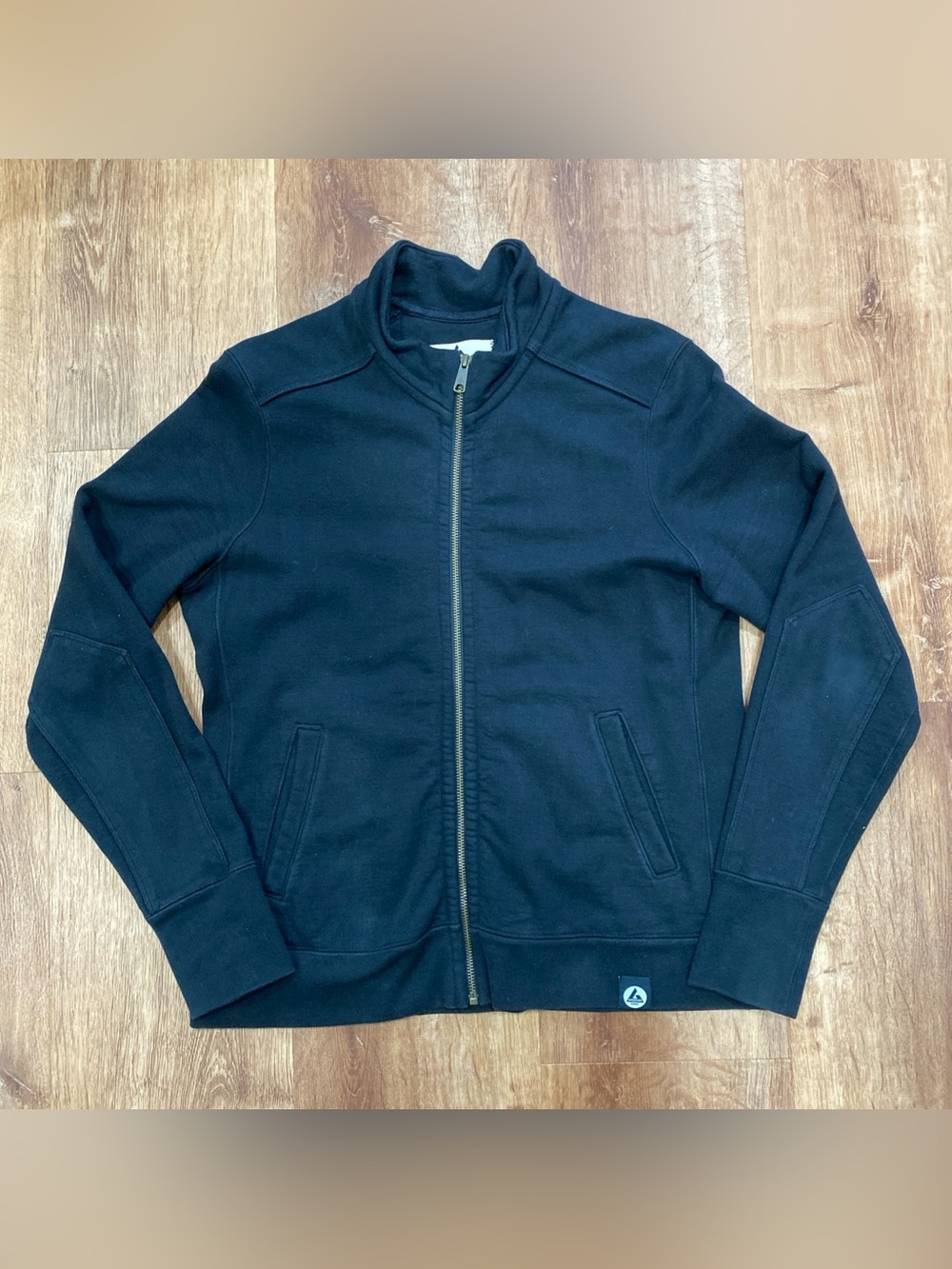 American Giant Full Zip Moto Jacket Women’s XL Black Heavyweight Cotton USA Made